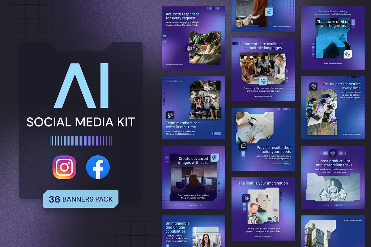 Artificial Intelligence Kit, a Social Media Template by Brandify Studio (Photo 1 of 7)