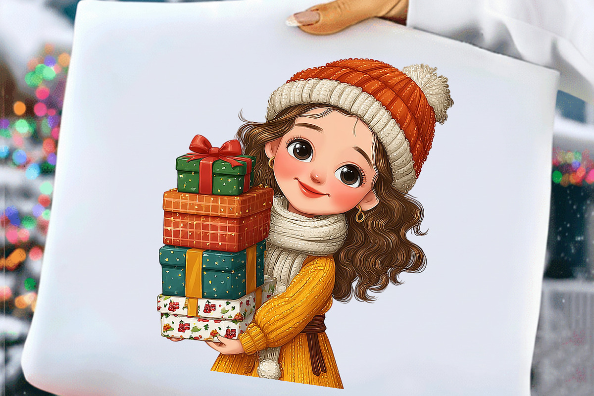 Daily Routine Winter Girl Clipart, an Illustration by Craft Nest (Photo 3 of 9)