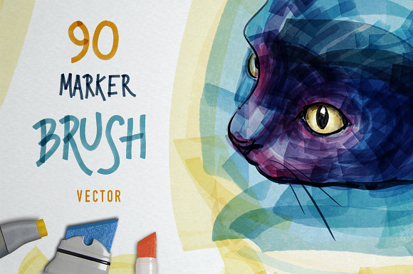 Marker Brush Pack for ILLUSTRATOR preview 5