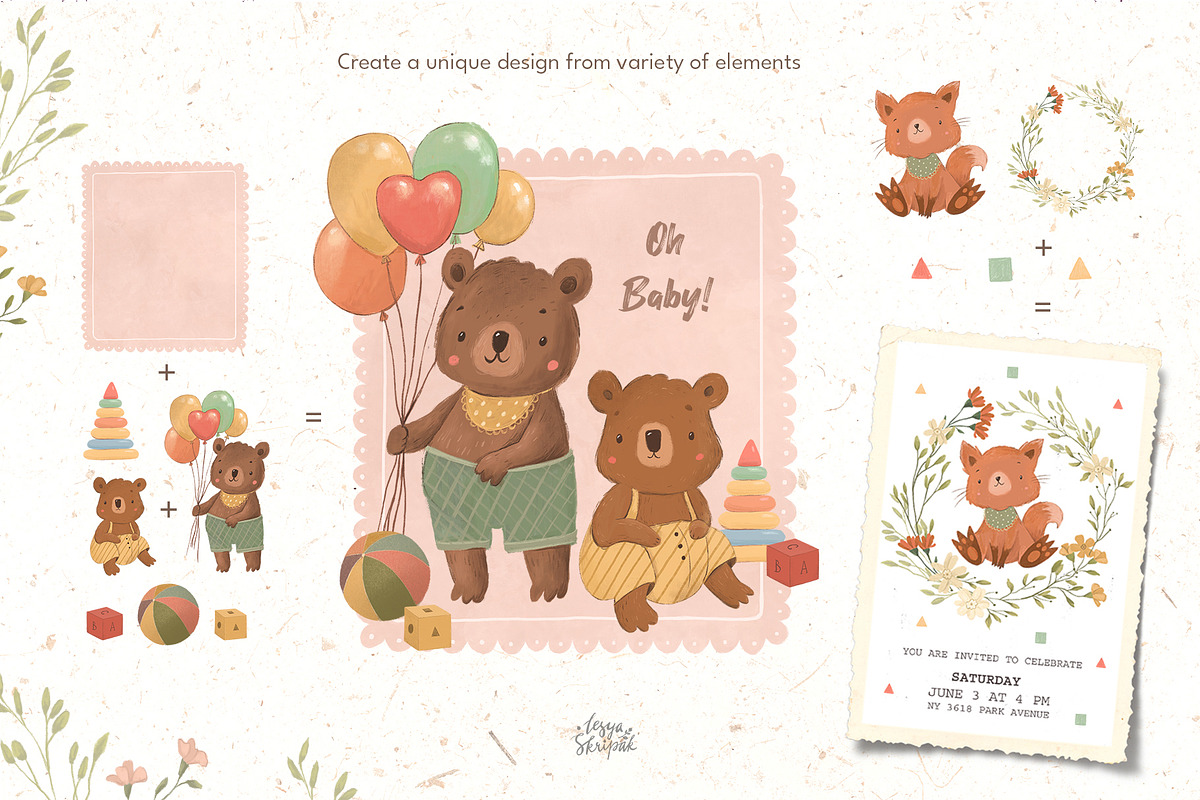Baby Animals. Animals characters, an Animal Illustration by Lesya Skripak (Photo 3 of 8)