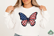 Brushstroke Patriotic Butterfly Png, an Illustration by Craft Nest (Thumbnail 4 of 6)