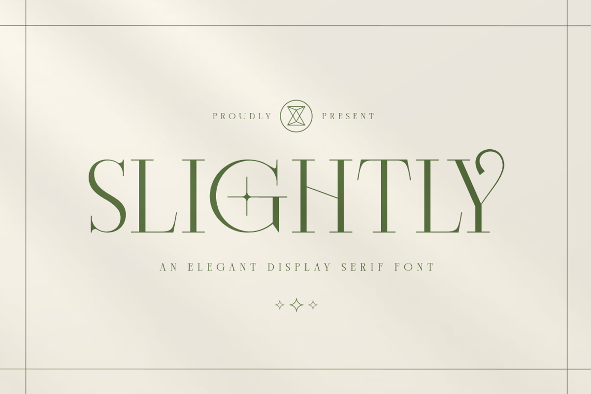Slightly - Elegant Display Serif, a Serif Font by RockboyStd (Photo 1 of 12)