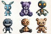Halloween Gothic Voodoo Doll Clipart, an Illustration by Dream Creation (Thumbnail 5 of 7)
