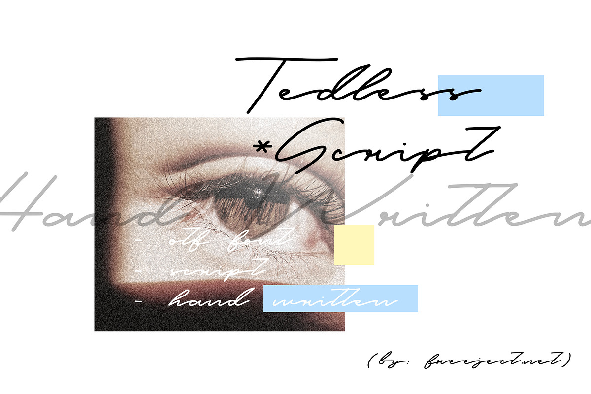 Tedless Handwritten Font preview 2