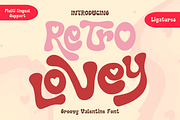 Retro Lovey - Valentine’s Day font, a Handwritten Font by Brown Cupple (Thumbnail 1 of 8)