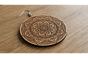 Mandala Earring Art SVG, an Object Graphic by hafijul (Thumbnail 11 of 11)