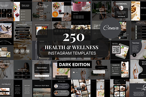 Dark Wellness Instagram Templates