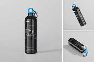 Metal Bottle Mockup 3 Set, a Cups & Container Mockup by PaperMoon