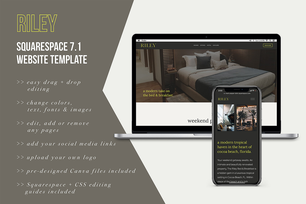 Riley | Squarespace Website Template preview 3