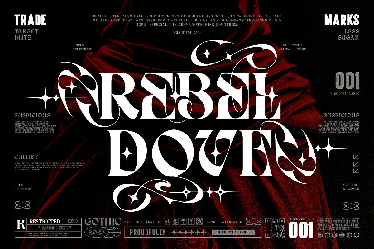 Dark Reborn Typeface, a Blackletter Font by alit design (Photo 7 of 20)