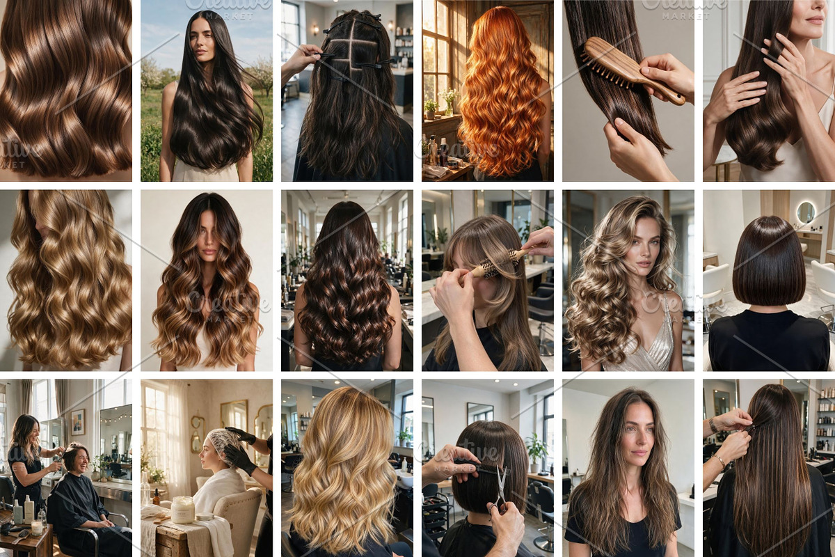 Hair Salon Stock Photos Bundle, a Business Photo by Selenique Studio (Photo 8 of 15)