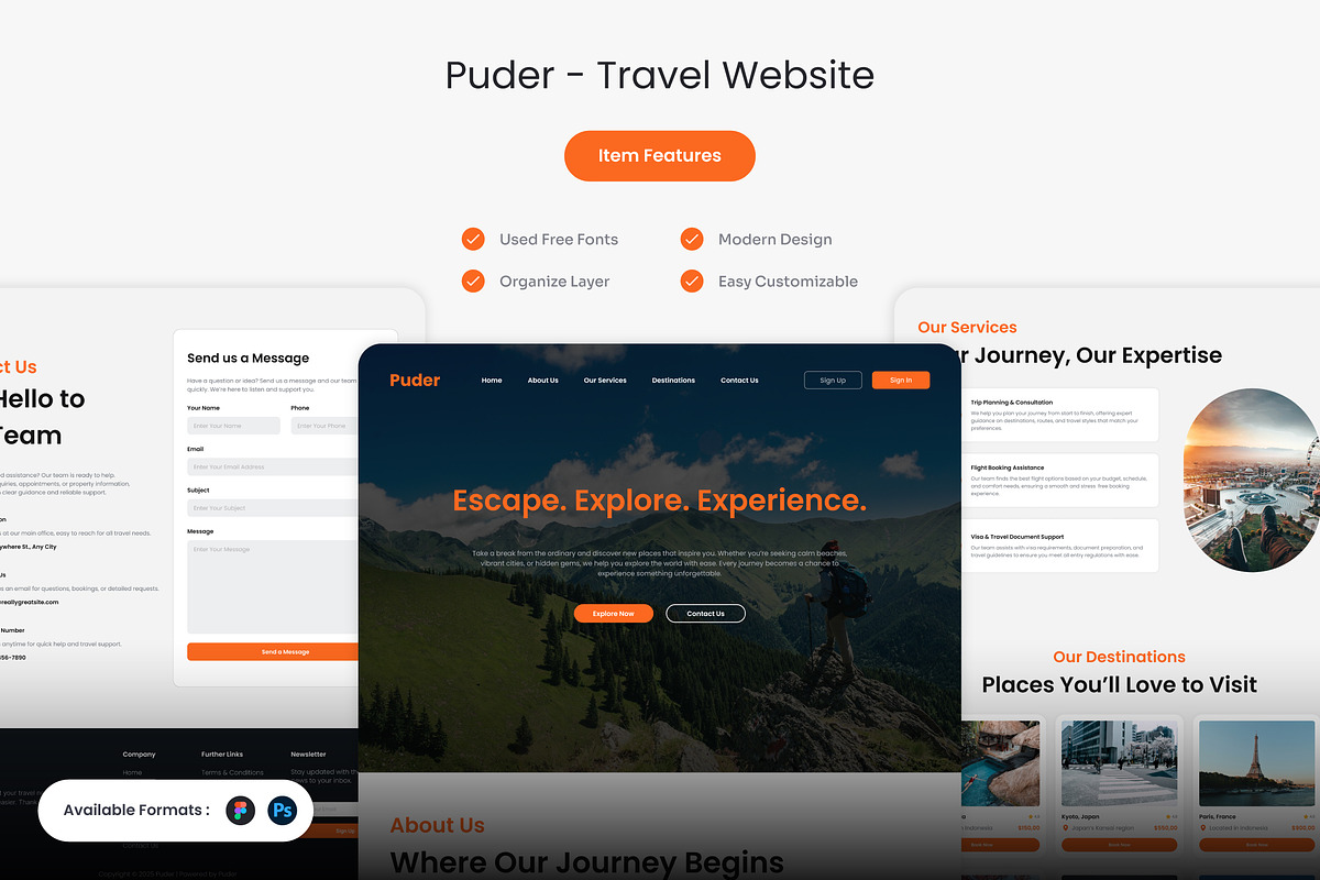 Risau - Marketing Website Template, an UI Kit Template by Kmg Design (Photo 1 of 2)
