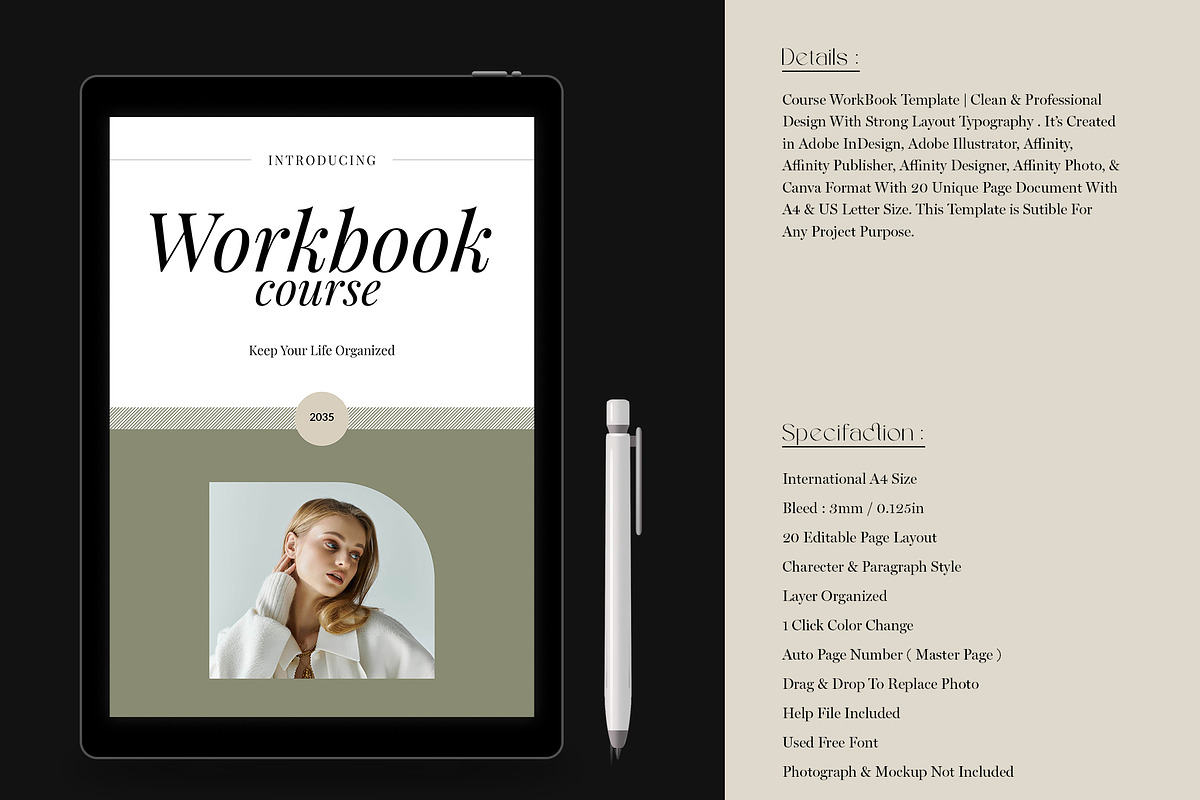 Online Course Workbook Template, a Brochure Template by Spark_Creative (Photo 3 of 10)