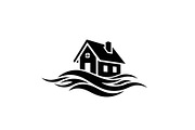 50 Flooded Home Silhouette Bundle, an Illustration by Designs_River (Thumbnail 22 of 51)