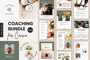 5-in-1 Canva Health Coach Bundle