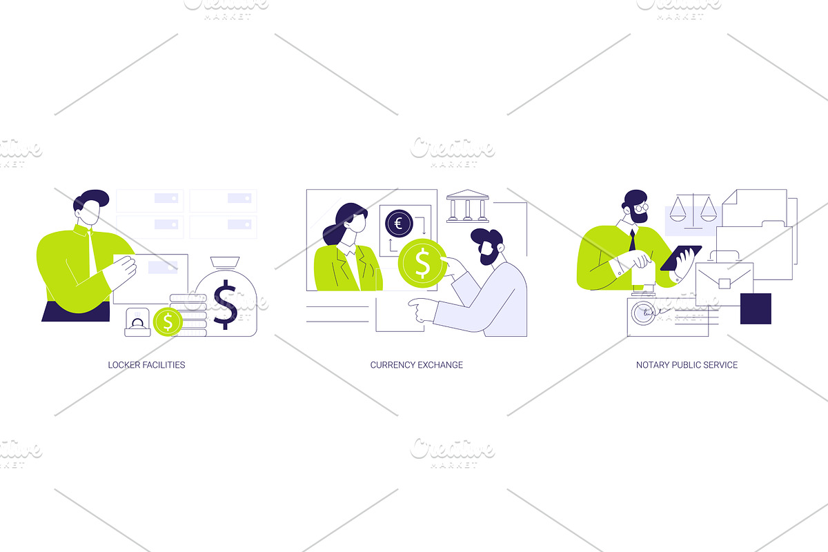 Bank services isolated cartoon, a Finance Illustration by Visual Generation