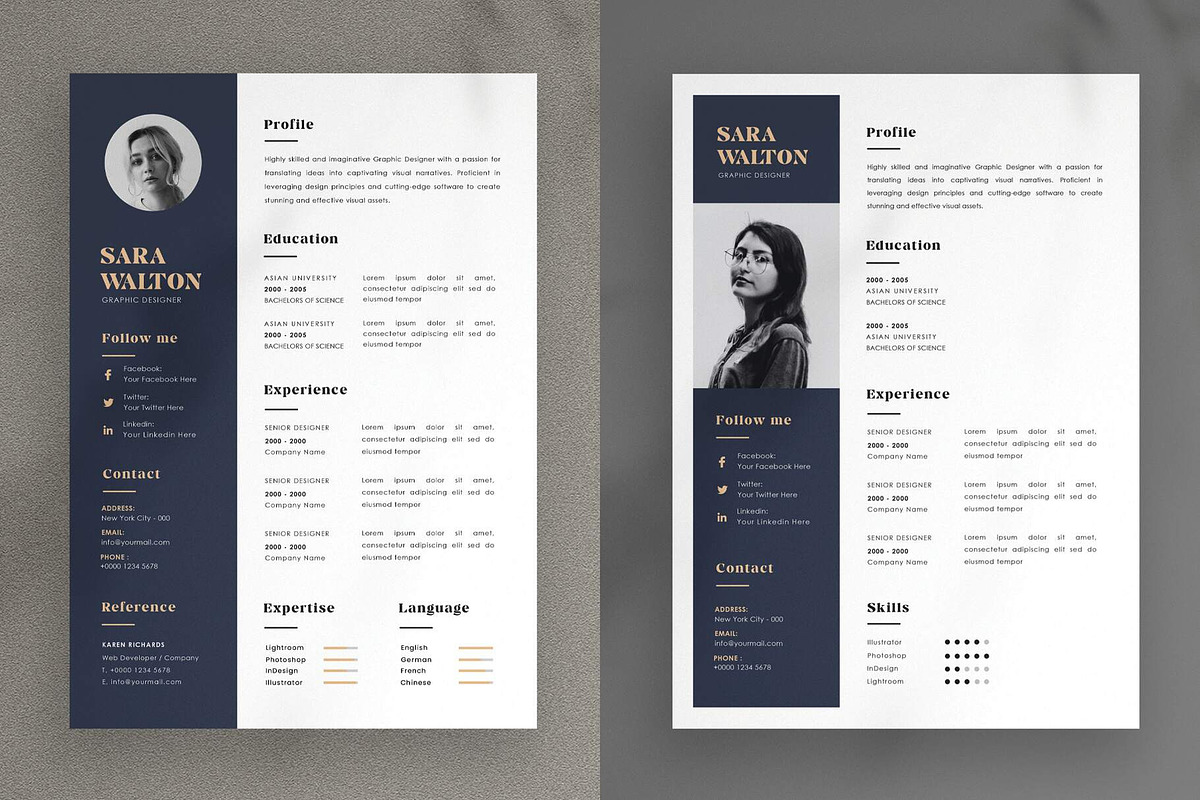 20 in 1 Resume Bundle, a Resume Template by Saman Osama (Photo 10 of 14)