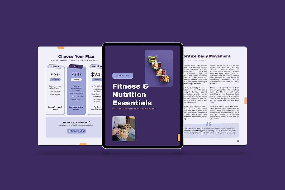 Bold Fitness Coach Ebook Template, a Marketing Template by Mirely Creative Co (Photo 3 of 8)