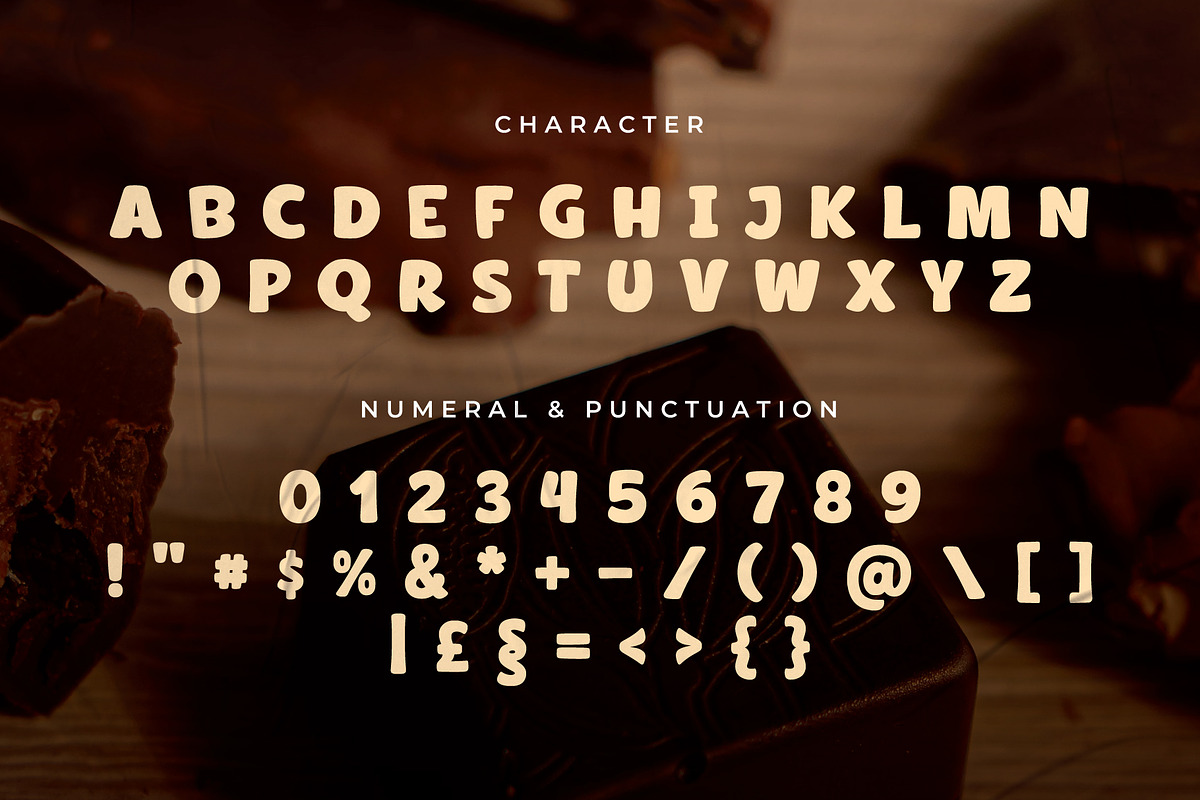 Buhega Chocoo – Bold Food Font, a Font by Lettermine (Photo 9 of 9)