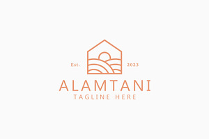 Village Home Farm Field Scene Logo, a Branding & Logo Template by Signatoro