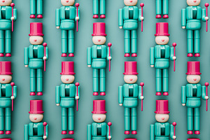 Nutcracker toys 3d rendering