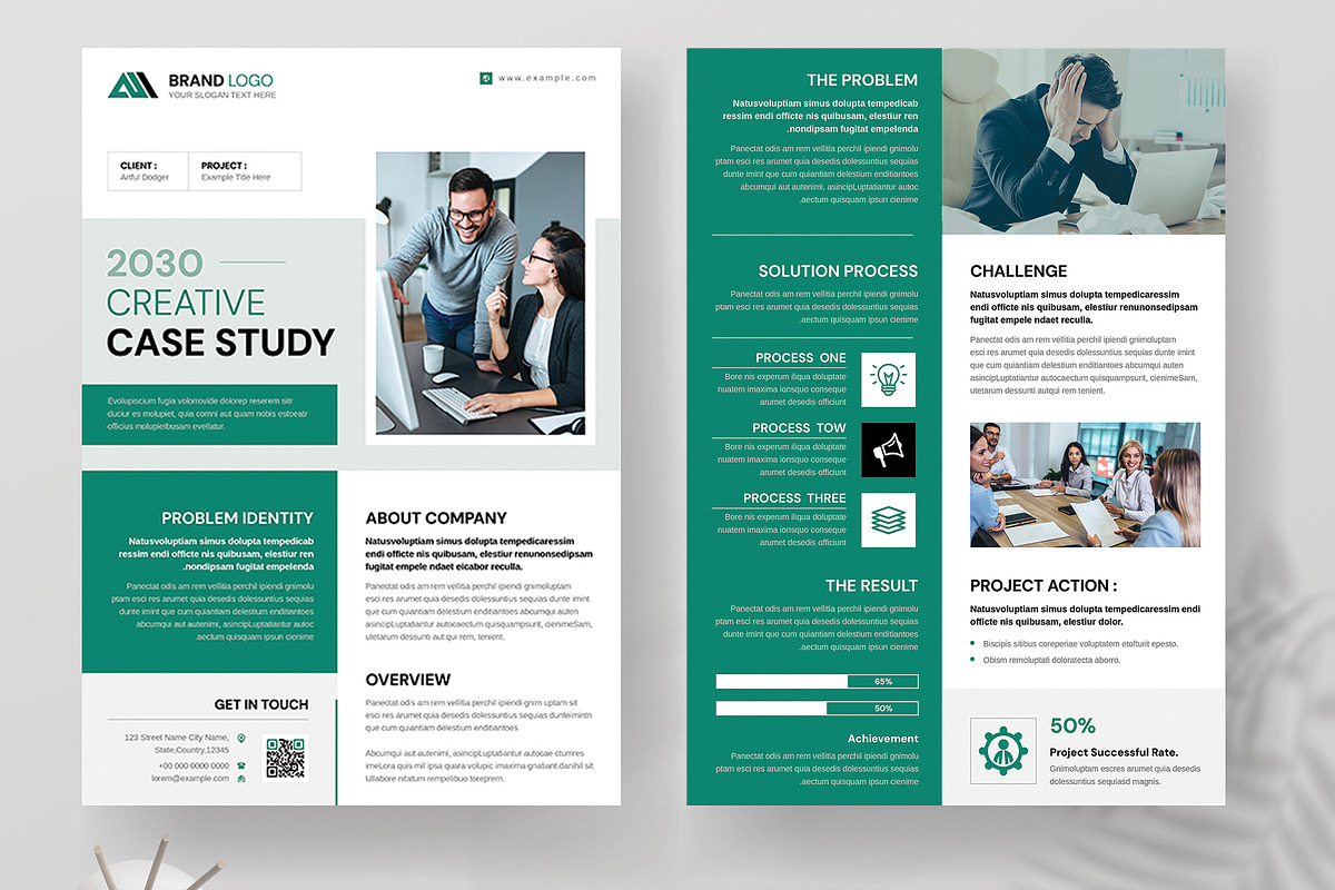 Case Study Flyer Template, a Flyer Template by Cleffon_Graphic_Studio (Photo 2 of 3)