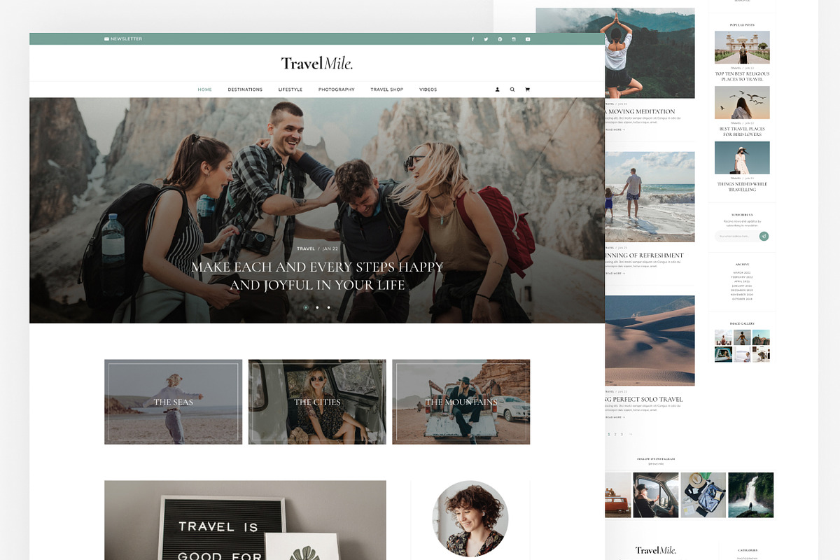 TravelMile - Travel Blog HTML Template