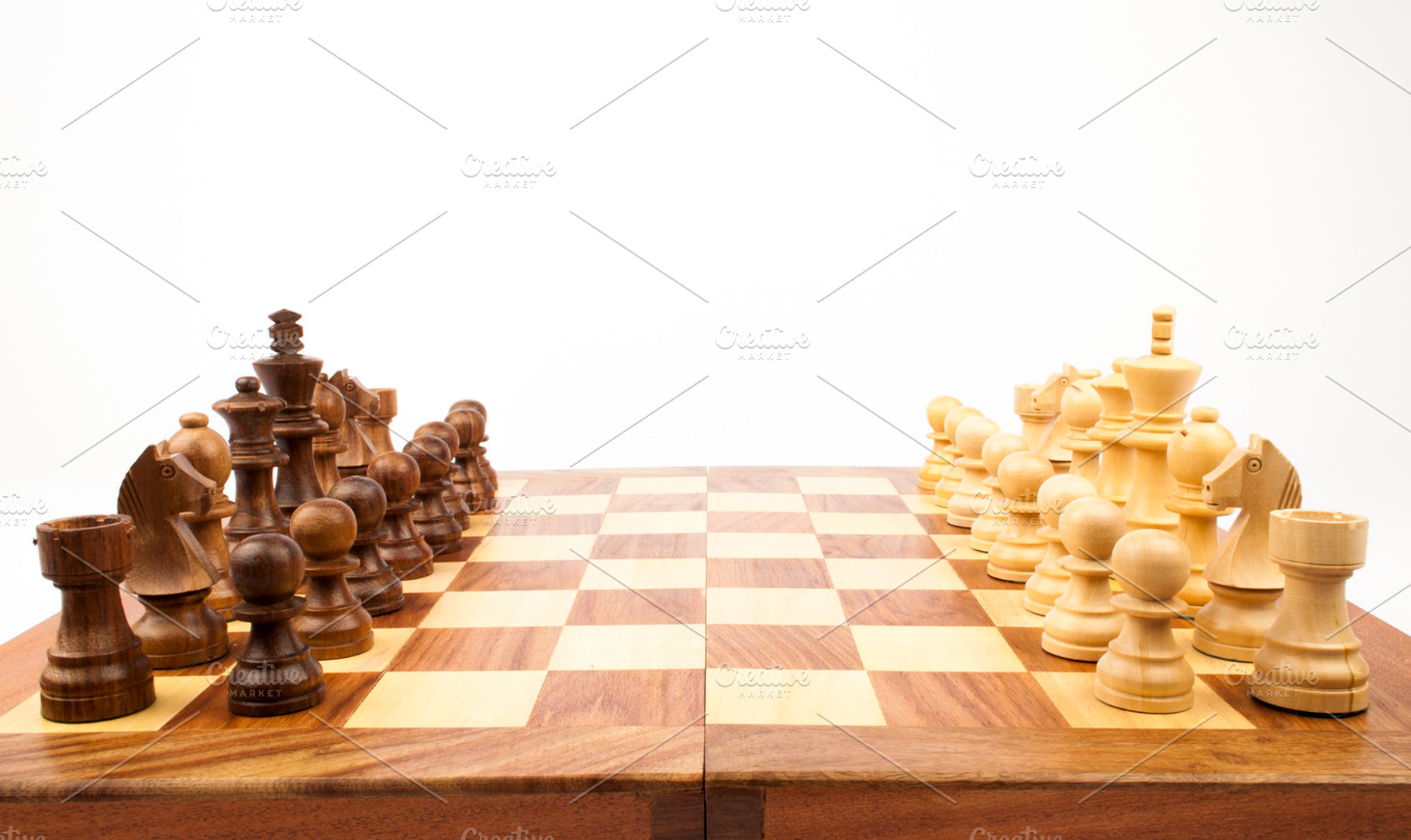 Chess Pieces Ready To Fight In Dark
