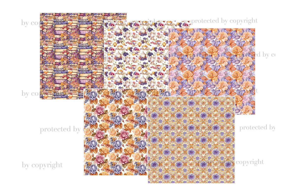 Seamless Pattern Autumn Set, a Pattern Graphic by GlamArtZhanna (Photo 2 of 3)