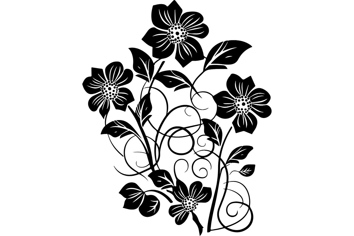 Elegant Botanical Flower Silhouette, an Object Graphic by Designer_Momina (Photo 13 of 16)