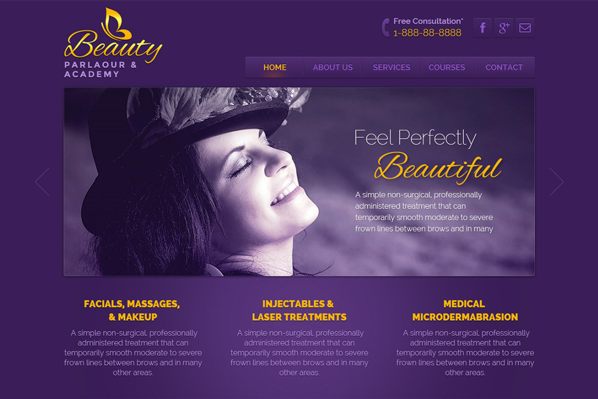 Beauty - Parlaour PSD Template, a Websites & App Template by Thekeypixel (Photo 1 of 4)