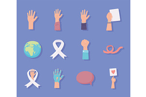 human rights icons, an Object Illustration by studiogstock