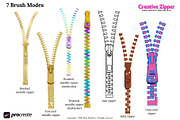 Creative Zipper Procreate Brush Kit, a Brush Add-On by Fashion Workshop Bkk (Thumbnail 4 of 13)