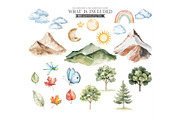 Noah’s Ark Watercolor Clipart Bundle, an Illustration by CharmClipArt (Thumbnail 6 of 8)