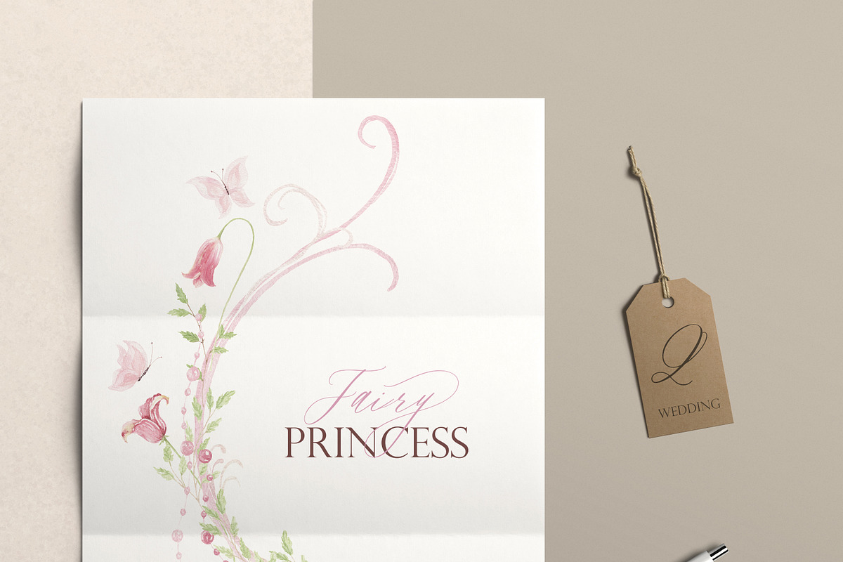 Watercolor Clipart - Fairy Princess, a Decorative Illustration by Beigetime (Photo 4 of 15)