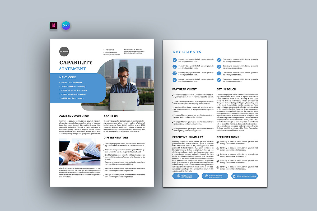 Capability Statement Templates, a Stationery Template by Design Zone (Photo 1 of 7)
