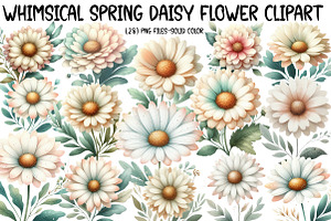 Whimsical Spring Daisy Flower Clipar, an Illustration by Designworld