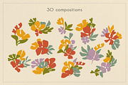 RETRO flower - patterns & posters, an Illustration by Anna.Klets (Thumbnail 9 of 12)