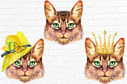 Portraits of Somali cat, an Animal Illustration by Watercolor fantasy (Thumbnail 5 of 6)