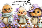 Summer Funny Chick Clipart, an Illustration by CreationArt (Thumbnail 1 of 7)