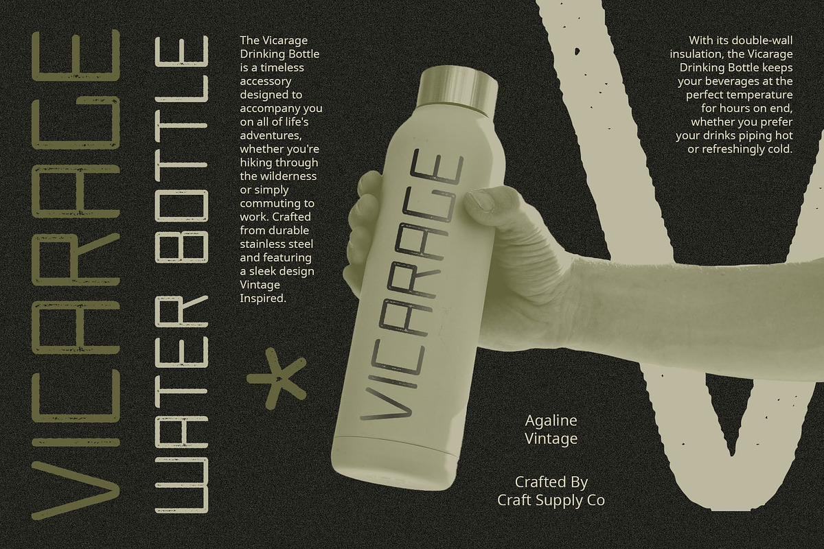 Agaline Vintage, a Sans Serif Font by Craft Supply Co. (Photo 5 of 8)