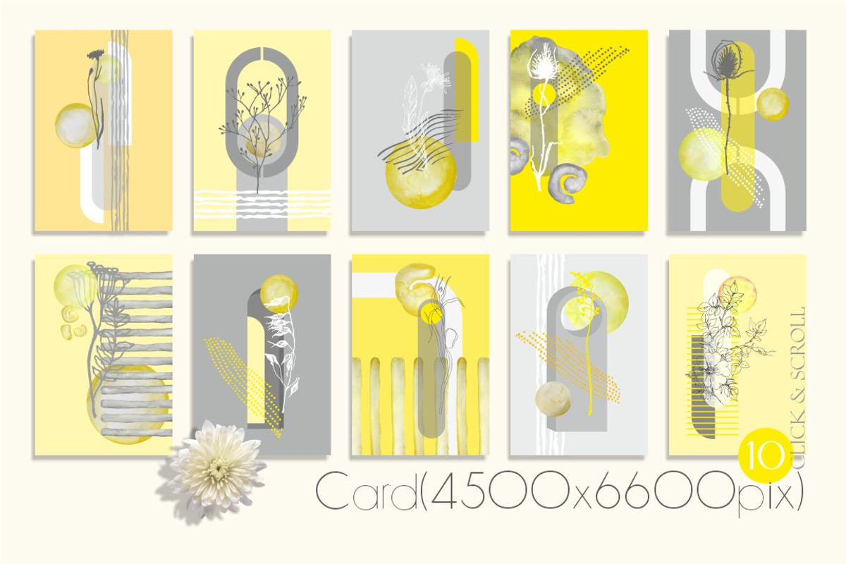 Botanical futurism illustration, an Object Graphic by Collection by VY (Photo 6 of 13)