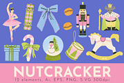 NUTCRACKER: clipart, a Decorative Illustration by Elliko shop (Thumbnail 1 of 7)
