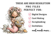 Whimsical Sea Mermaid Clipart, an Illustration by OK Design (Thumbnail 5 of 6)