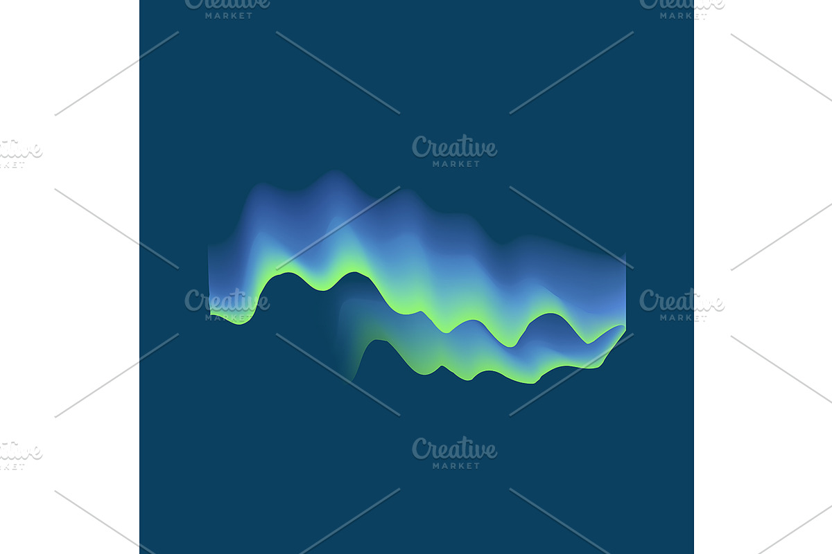 Northern Aurora Lights Set. Vector, an Object Graphic by Bigmouse_art