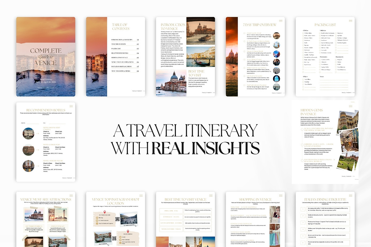 Venice Travel Itinerary Template, a Magazine Template by Pulsecolor (Photo 9 of 9)