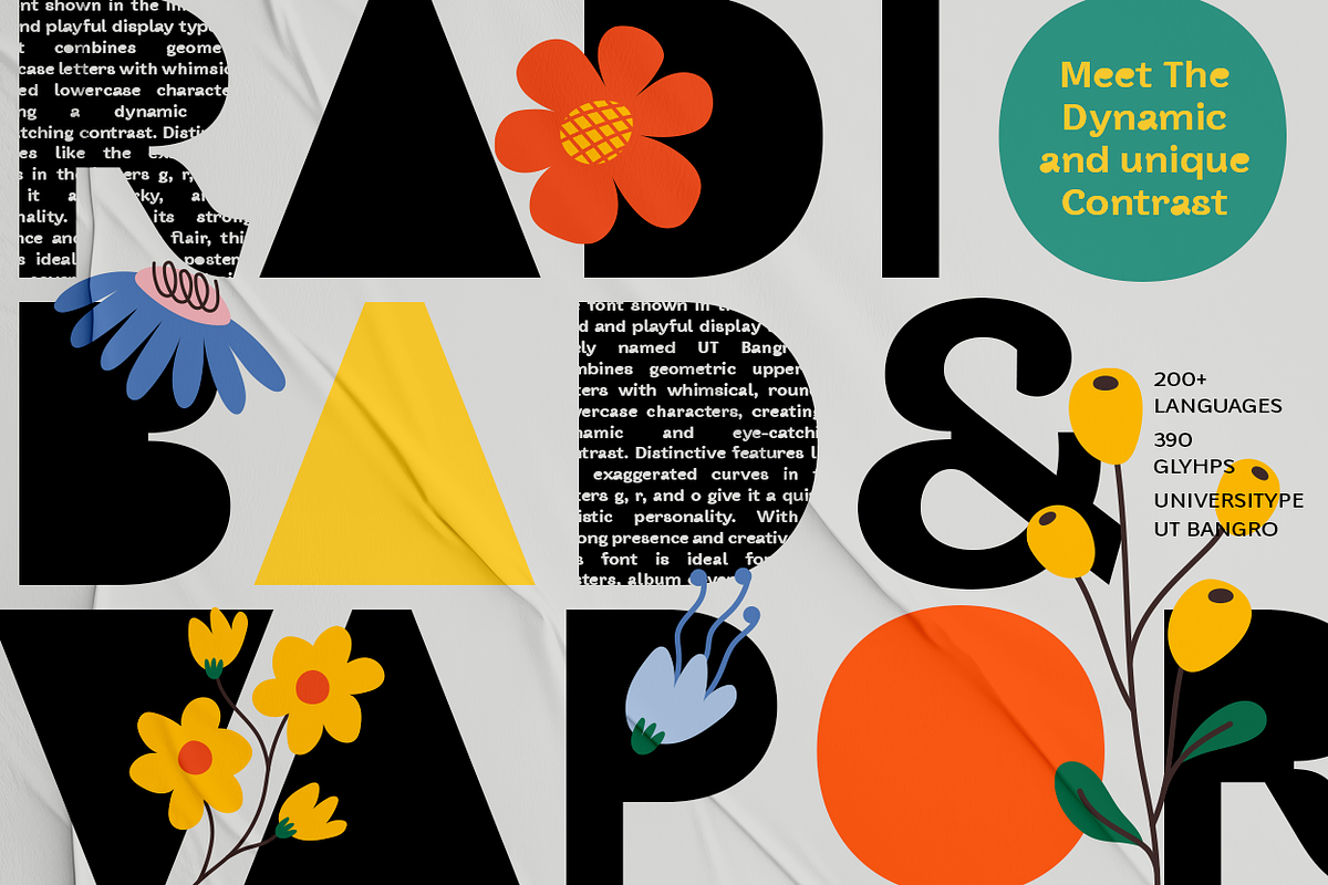 UT Bangro - A Bold Dsiplay Font, a Sans Serif Font by Universitype (Photo 7 of 12)