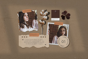 Vintage Moodboard Mockup Scene