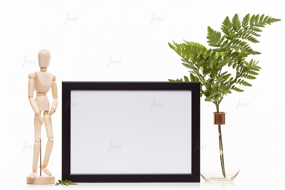 Black styled frame isolated mockup, a Print Template by JustLikeMyDesktop (Photo 3 of 3)