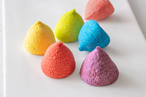 Colorful sugar-coated marshmallow, a Food & Drink Photo by Alexander Prokopenko
